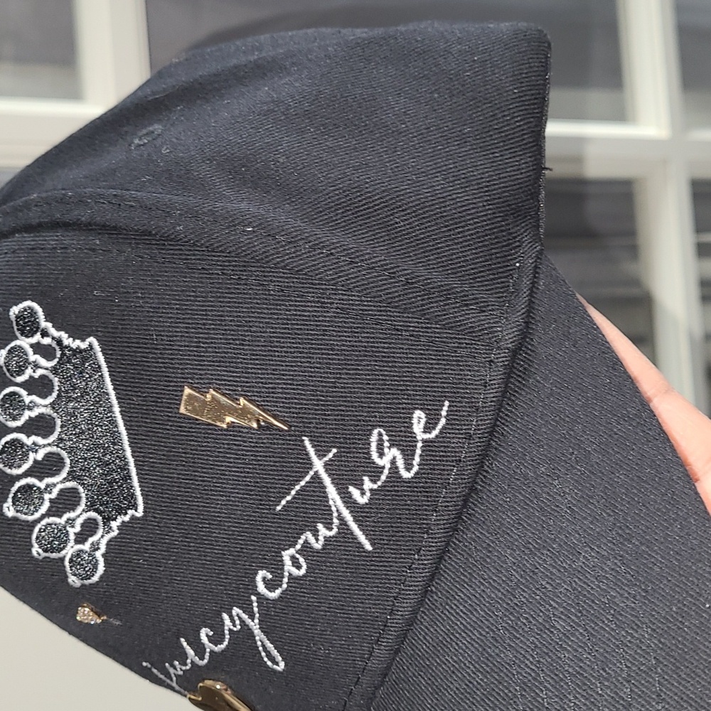 NWT Juicy Couture Black Cap with Embellishments - Picture 4 of 9